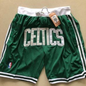 JUST DON Boston Celtics Throwback Shorts Green